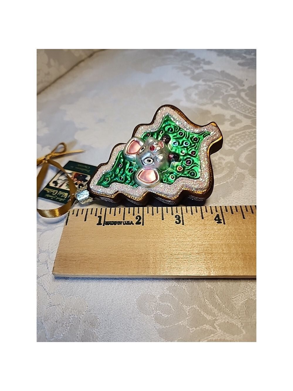 Old World Christmas Cookie Mouse Ornament 2001 - Picture 7 of 9